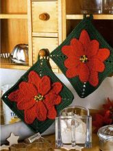 Прихватка - Цветок пойнсеттии