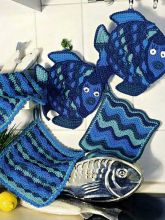 Прихватка - Волшебные рыбки