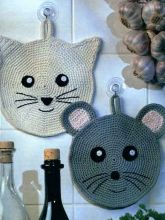 Прихватки - Кошка и мышка