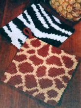 Прихватки с узорами зебра и жираф