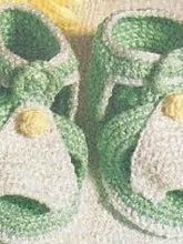 Сандалики зеленые с белым