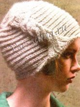 Шапочка с патой в виде косы