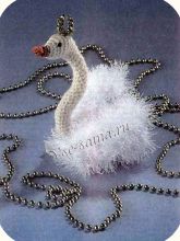 Царевна Лебедь - мягкая вязаная игрушка