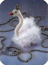 Царевна Лебедь - мягкая вязаная игрушка