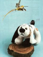 Вязаная игрушка - Собака-охотница