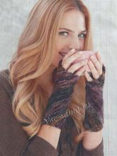 Митенки из меланжевой пряжи