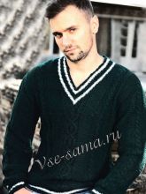 Мужской джемпер с аранами, фото