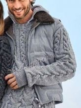 Серый мужской пуловер, фото