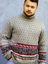 Свитер мужской с жаккардом, фото