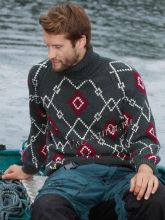 Свитер с высоким воротником свободного силуэта, фото