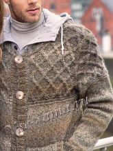 Мужской меланжевый оливково-коричневый жакет, фото