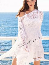 Белоснежная ажурная накидка, фото