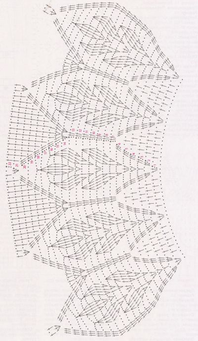Схема для вязания узора накидки