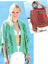 Накидка с квадратным мотивом