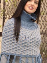 Накидка с узором со снятыми петлями, фото