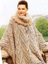 Пушистая накидка, шарф-петля и сумка, фото