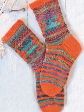 Детские носки с норвежским узором, фото