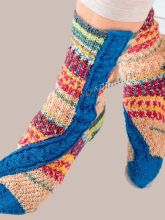 Носки с диагональной косой, фото