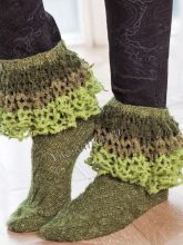 Зелёные носочки с бахромой, фото