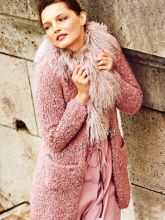 Короткое розовое пальто, фото