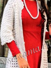 Пальто белое ажурное, фото