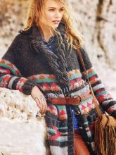 Пальто с жаккардовыми узорами, фото