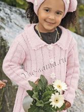 Вязаное пальто и косынка, фото