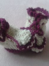 Бело-красные пинетки, фото