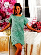 Бирюзовое платье-туника