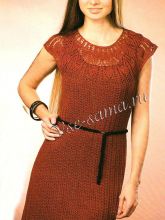 Бордовое платье крючком, фото