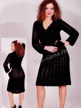 Черное платье с ажурными узорами, фото