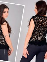 Черный топ из мотивов, фото