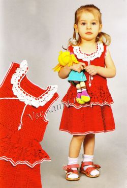 Детское красное платьице, фото