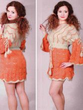 Двухцветное платье-туника, фото