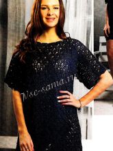 Фиолетовое платье-туника