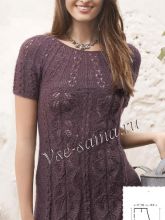 Фиолетовое узорчатое платье, фото