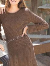 Коричневое платье, фото модели