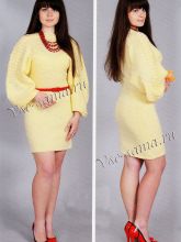 Нарядное платье спицами, фото