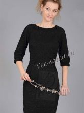 Платье из пряжи черного цвета, фото