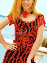 Платье крючком - Алые паруса, фото