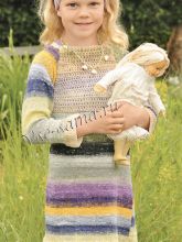 Платье с кокеткой, связанной крючком, фото