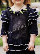 Платье с рюшами и косынка на девочку 4 лет