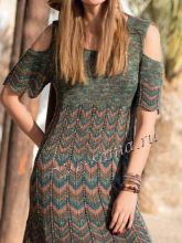 Платье с волнистым узором стильной палитры, фото