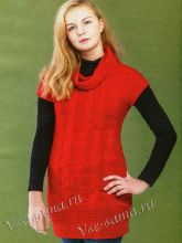 Платье-туника Алая роза, фото модели