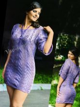 Платье-туника с ажурными узорами, фото