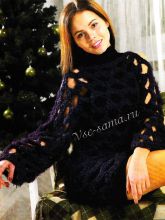 Платье в крупную сетку