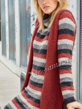 Платье в полоску и жилет