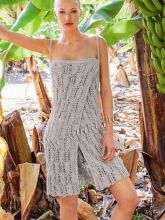 Пляжное платье спицами, фото