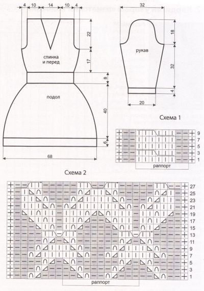 Схема и выкройка для платья