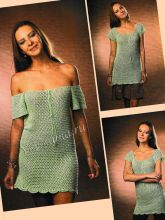 Светло-зеленое платье-туника, фото